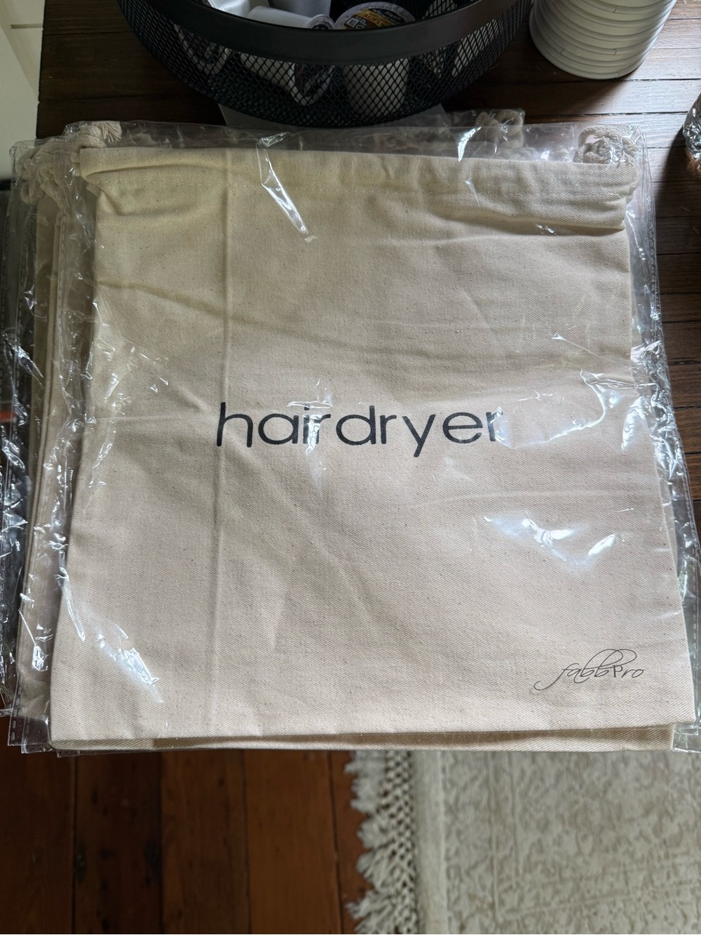 Cream Hairdryer Storage Bag - Travel or AirBNB
